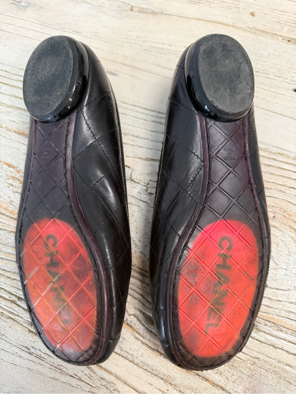Chanel Cambon soft leather ballet flats size 37 - Picture 9 of 17